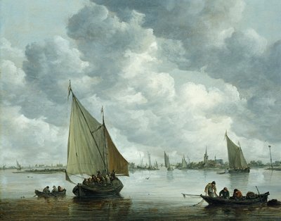 Barco de pesca en un estuario, 1655 de Jan Josephsz van Goyen